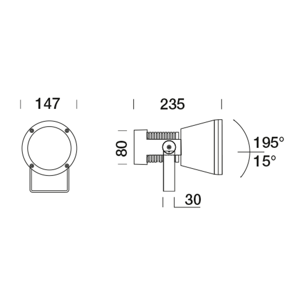 8423368 Проектор Platek MINI SPRING Proiettore  MINI SPRING Floodlight - 9 LED 4000K 45°  - Вид №6