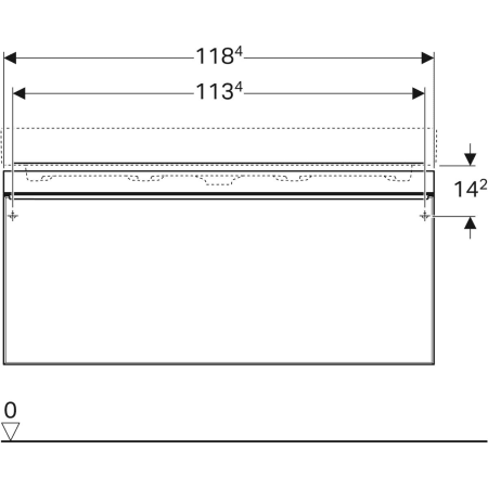 500.556.JI.1 Шкафчик для раковины Geberit Citterio, с одним выдвижным ящиком Geberit  - Вид №22