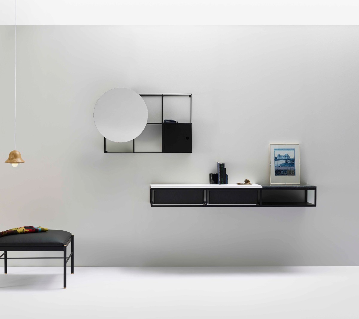 Ex.T Frame Умывальник с решеткой, шкафчики и мраморная плита bundle-comp-gl2a - Вид №7