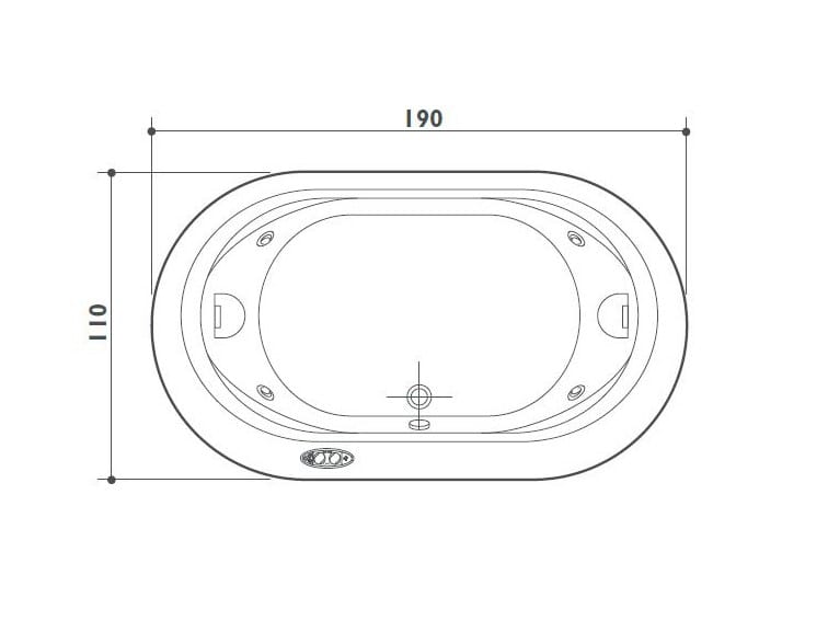 Утопленная овальная ванна с гидромассажем Jacuzzi® Opalia ARCH-00076385 - Вид №3