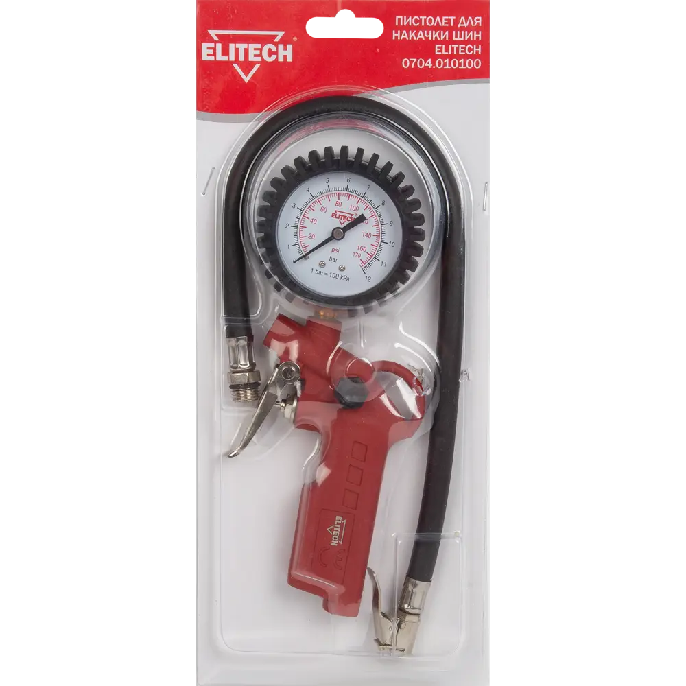Пистолет Elitech для подкачки шин с манометром 140 л/мин 84552403 STLM-0051866 - Вид №5