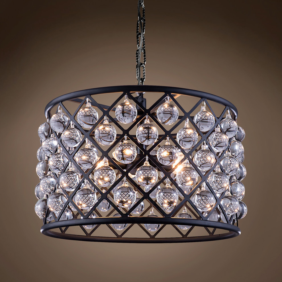 Светильник подвесной 27х42 см черный Spencer KR0277P-4 DELIGHT COLLECTION ДИЗАЙНЕРСКИЕ 00-3883056 Прозрачный;черный  - Вид №1