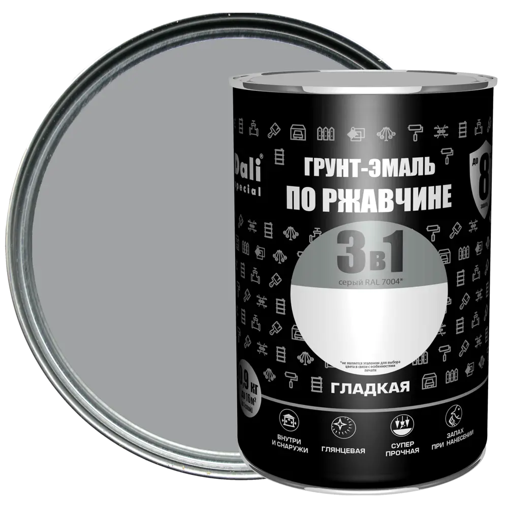 Грунт-эмаль 3 в 1 Dali - универсальная защита металла от коррозии 83372446 STLM-0040602