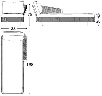 Varaschin Садовая кушетка из алюминия с порошковым покрытием Tibidabo sun-id-1386272 - Вид №13