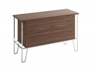 Комод деревянный на металлических ножках с 3 ящиками Sherwood UNICO ДИЗАЙНЕРСКИЕ, КОМОДЫ SHERWOOD 249549 Коричневый;орех