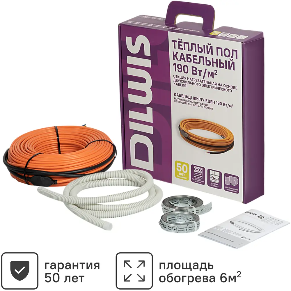 Нагревательный кабель для теплого пола DILWIS 6 м2 1140 Вт 89394475 STLM-2039856 