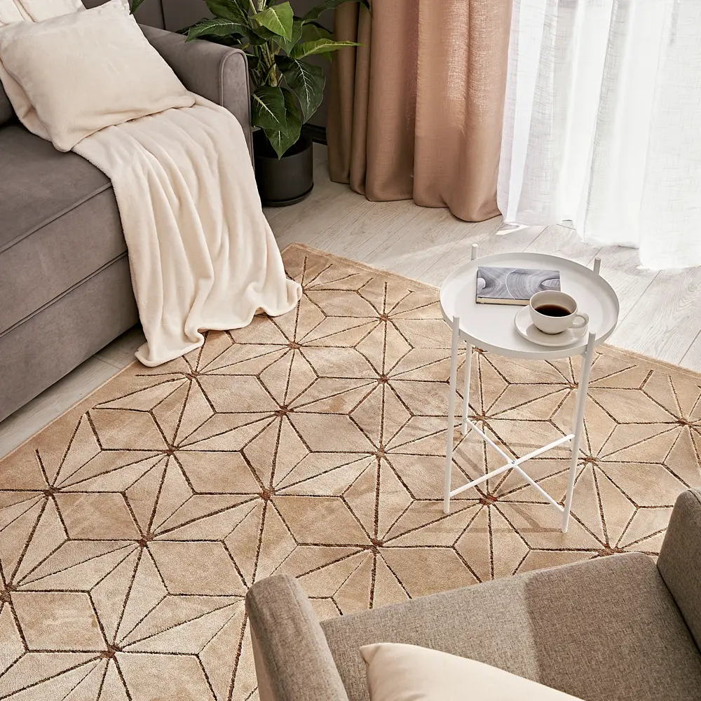 83604333 Ковер вискоза Рим 1072J 195х280 см цвет бежевый STLM-1063661 CTIM 