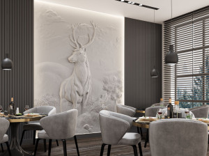 Трехмерная декоративная гипсовая панель