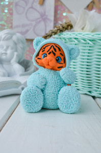 11374 Молд "Тигрёнок в костюме мишки S" силикон HobbyPage