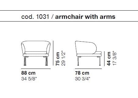 Тканевое кресло для контракта La Cividina учтивый ARCH-00123681 - Вид №4