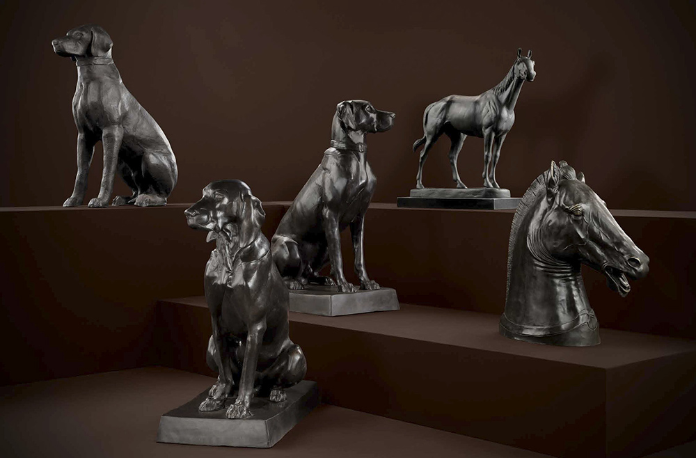 Статуэтка декоративная металлическая 70х57 см черная Labrador EICHHOLTZ  00-3879464 Бронза;черный  - Вид №1