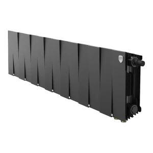 Радиатор секционный Royal Thermo Pianoforte VDR 200/100 14 секций нижнее правое подключение биметалл черный