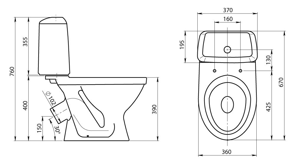 13806 Компакт унитаз с бачком Белый Лобненский Стройфарфор  Россия  - Вид №1