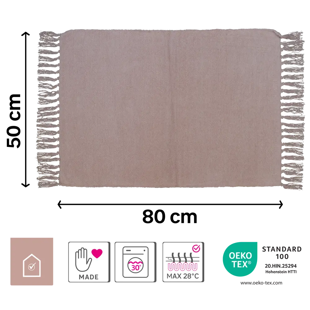 Коврик декоративный хлопок Inspire Manoa 50x80 см цвет розовый 82481286 STLM-2082253  - Вид №10