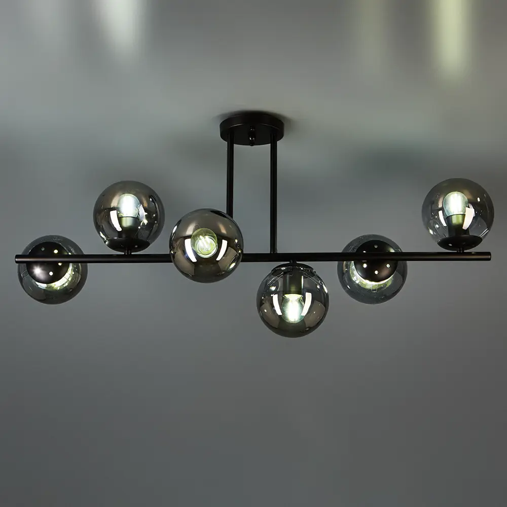 Люстра потолочная СЕМЬ ОГНЕЙ Аркон с шестью стеклянными шарами 89360245 STLM-1376755 - Вид №1