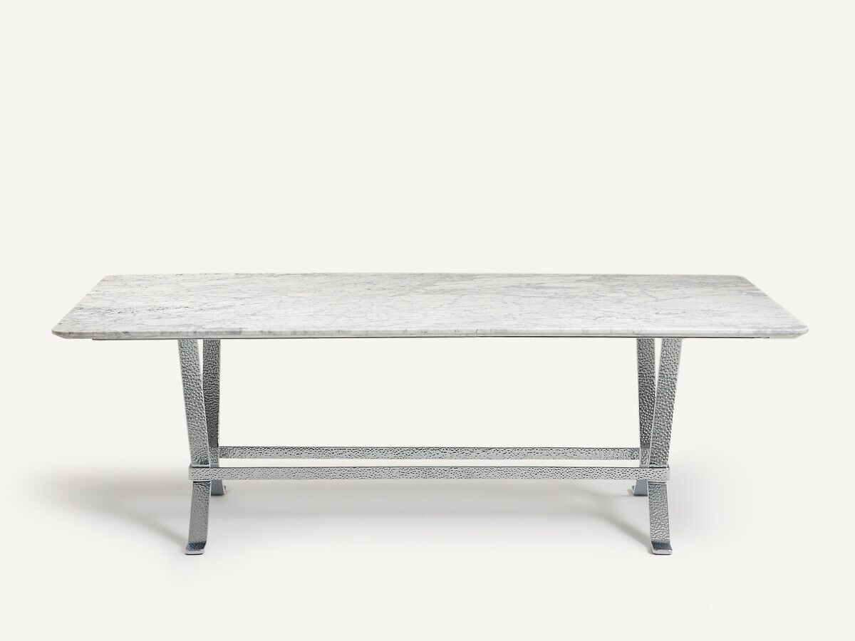 Прямоугольный обеденный стол из мрамора и кованого железа AMPM Zen ARCH-00074612 - Вид №1