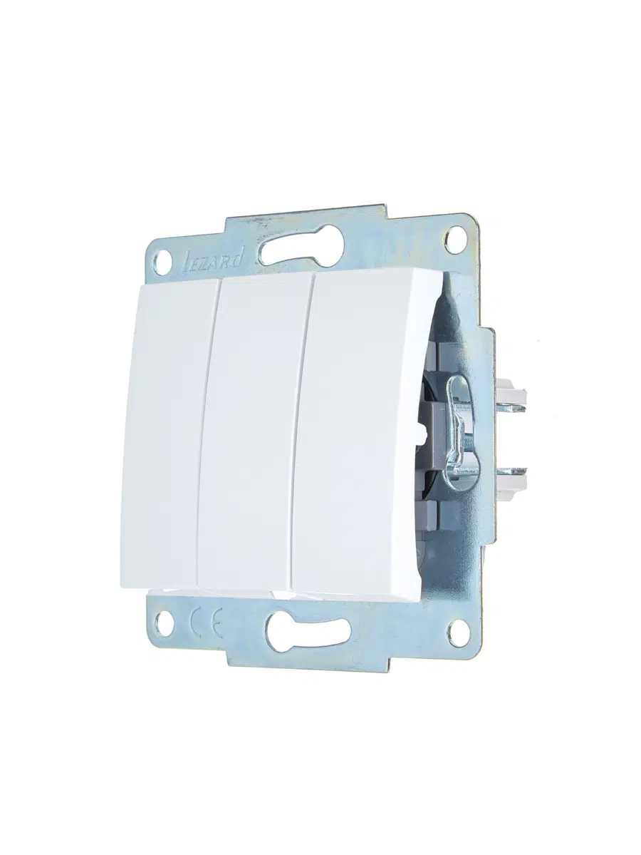 ASTI Выключатель тройной белый механизм LEZARD 7081-0288-109 - Вид №3