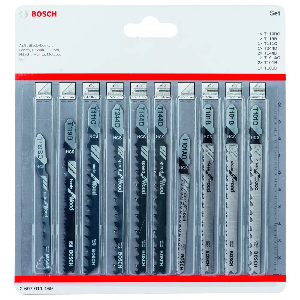 Набор пилок для лобзика по дереву Bosch, 10 шт. 83497489 STLM-2139380 BOSCH PROFESSIONAL 