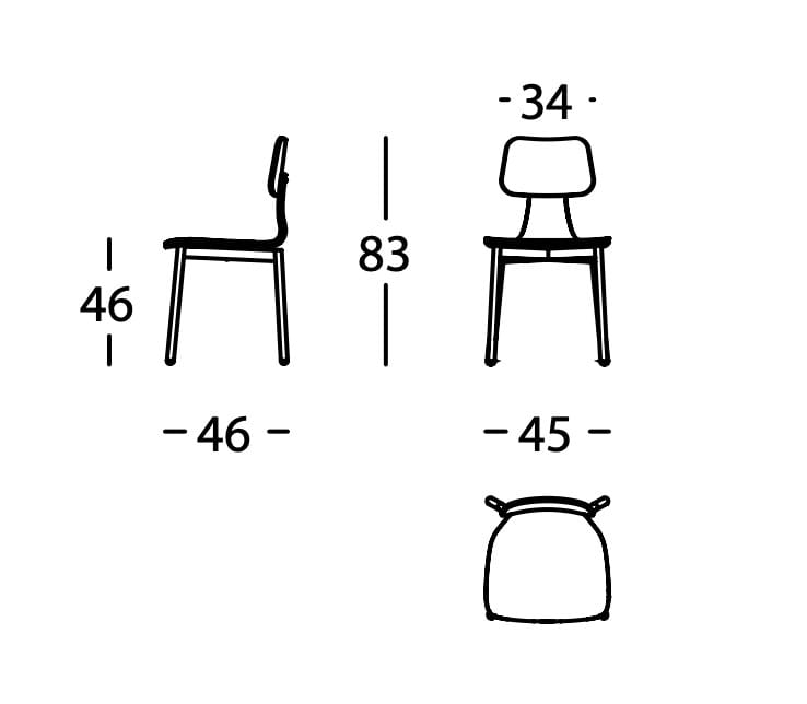 Мягкий стул из ткани SANCAL SILLA40 ARCH-00150741 - Вид №3