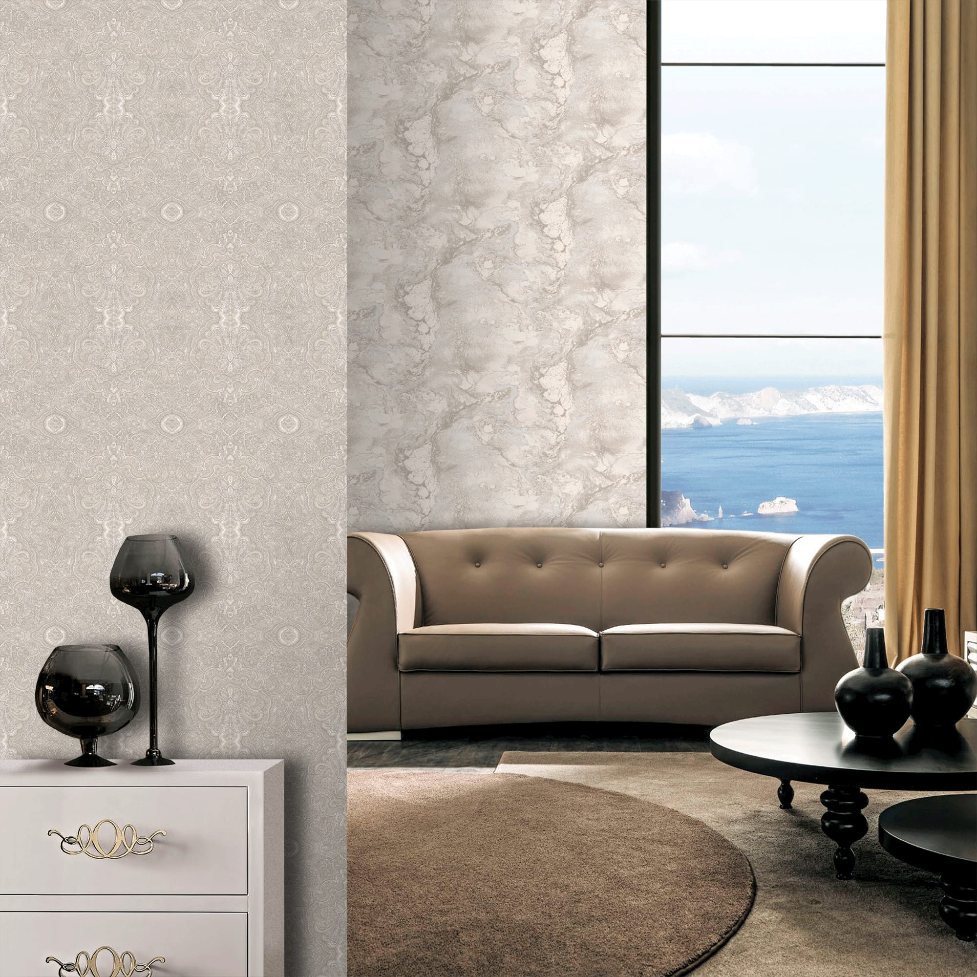 83211699 Обои флизелиновые Erismann бежевые 1.06 м 60134-02 Neochic Santreyd - Вид №3