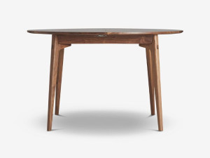 Круглый выдвижной стол из грецкого ореха