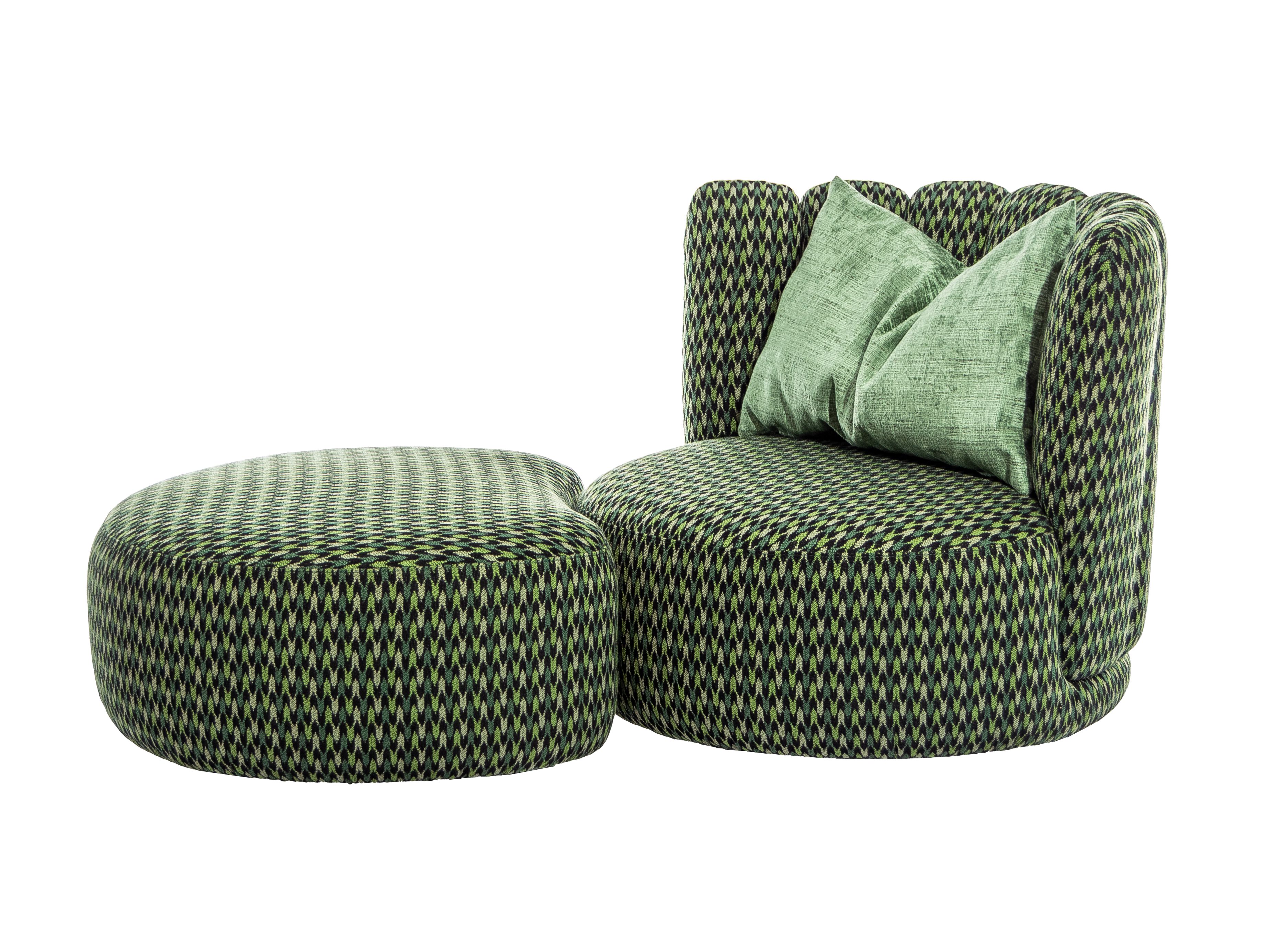 Тканевое кресло с подставкой для ног KFF ARCH-00148456