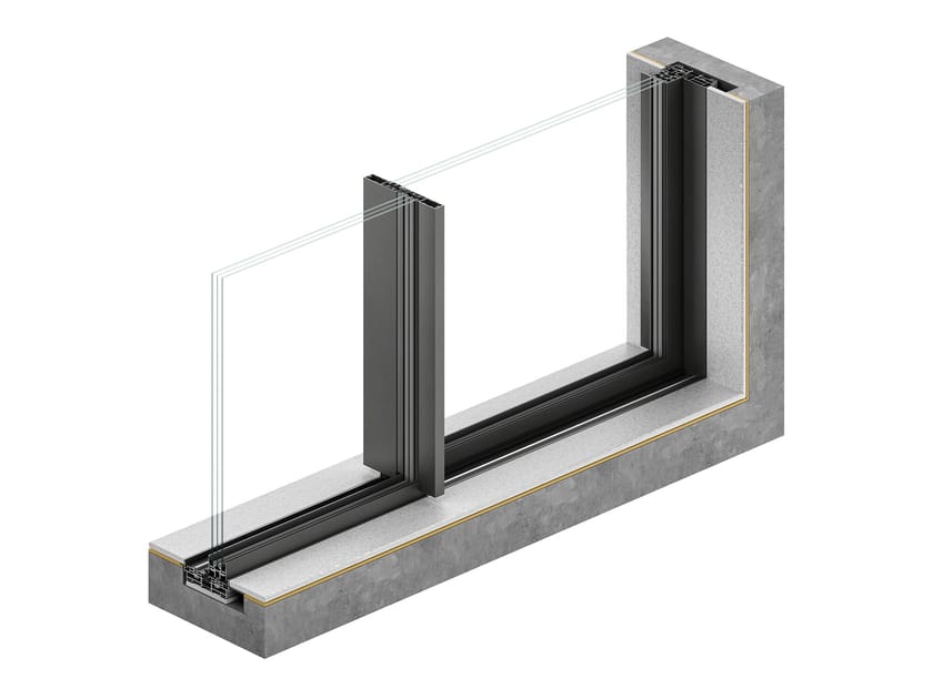 Алюминиевое встроенное раздвижное окно Tecnoplast Sistema A1300 SL ARCH-00056511