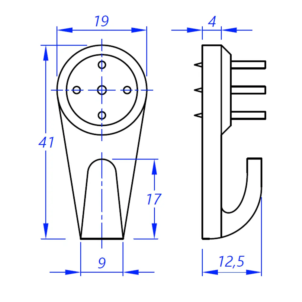 Крепеж для багета большой 41x12.5 мм 89409687 STLM-2157780 Santreyd  - Вид №1