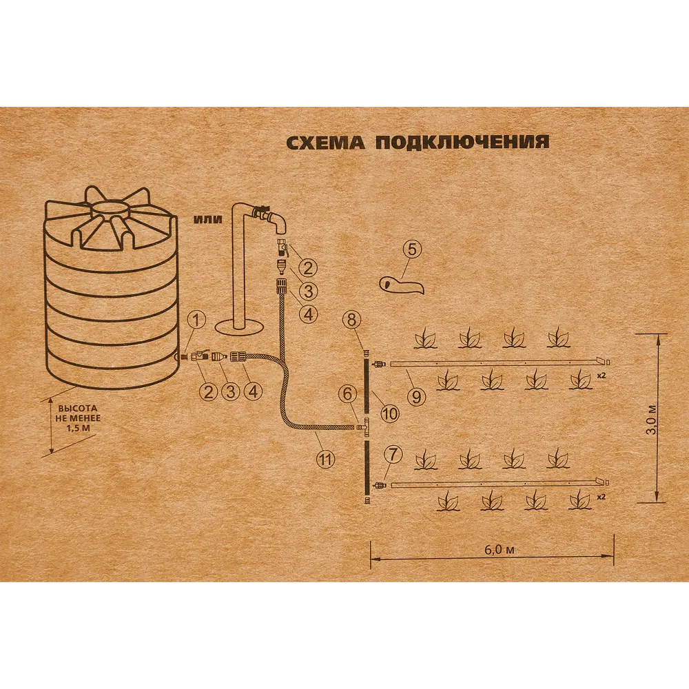 УРОЖАЙ: Комплект капельного полива для теплиц 3×6 м 87271068 STLM-1373255 - Вид №5