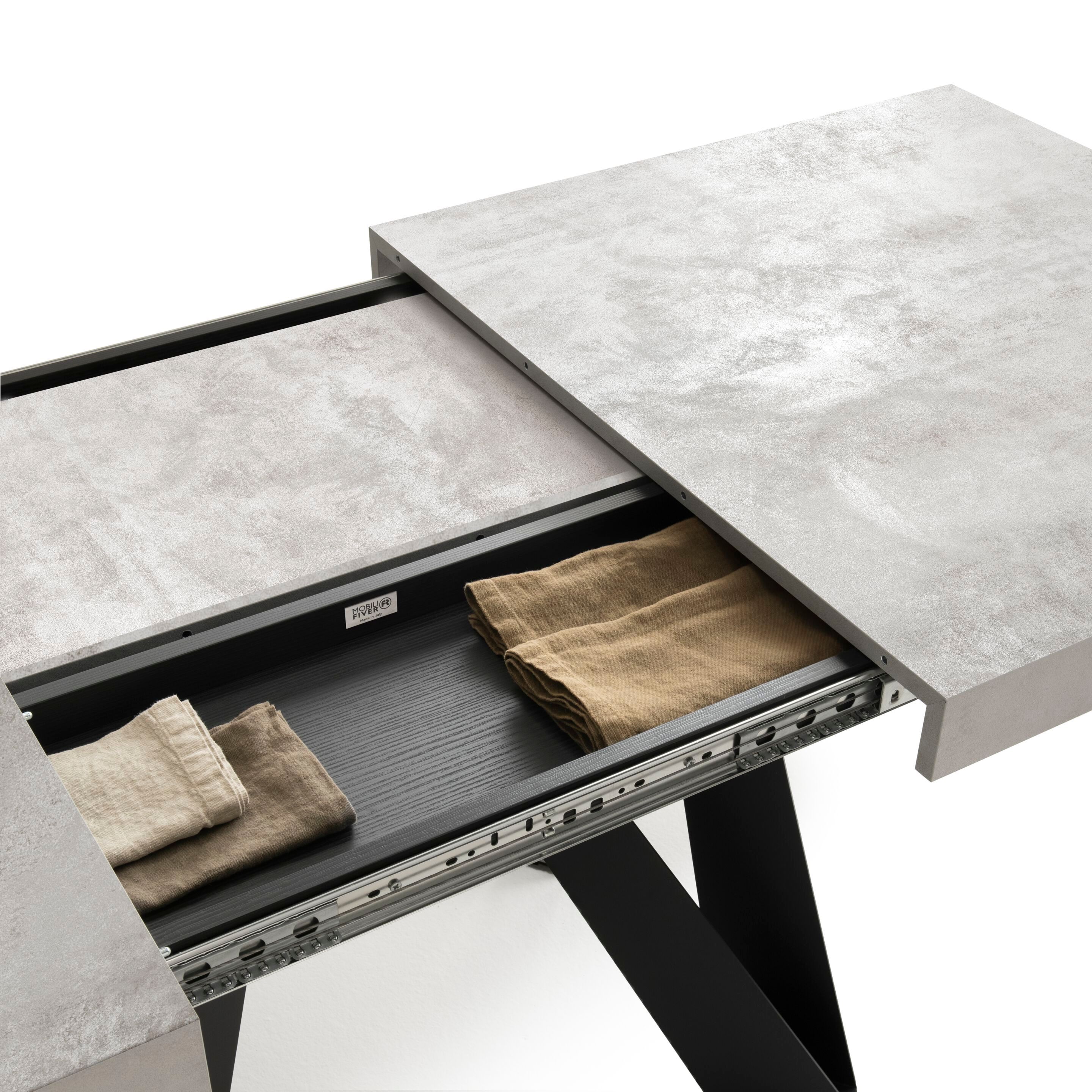 Выдвижной прямоугольный стол из железа с меламиновой столешницей Mobili Fiver ROMINA ARCH-00069646 - Вид №64