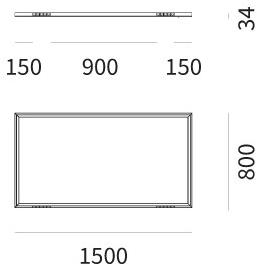 Lucifero's Светодиодный потолочный светильник из экструдированного алюминия File flex square Fxp04.9 - Вид №2