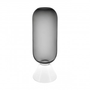 201157-CG ABHIKA ВАЗА ФЛОК H80 D27 CLEAR/GREY