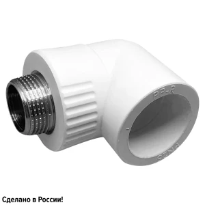 Угол комбинированный 90° Ростерм 1/2"x20 мм НР полипропилен