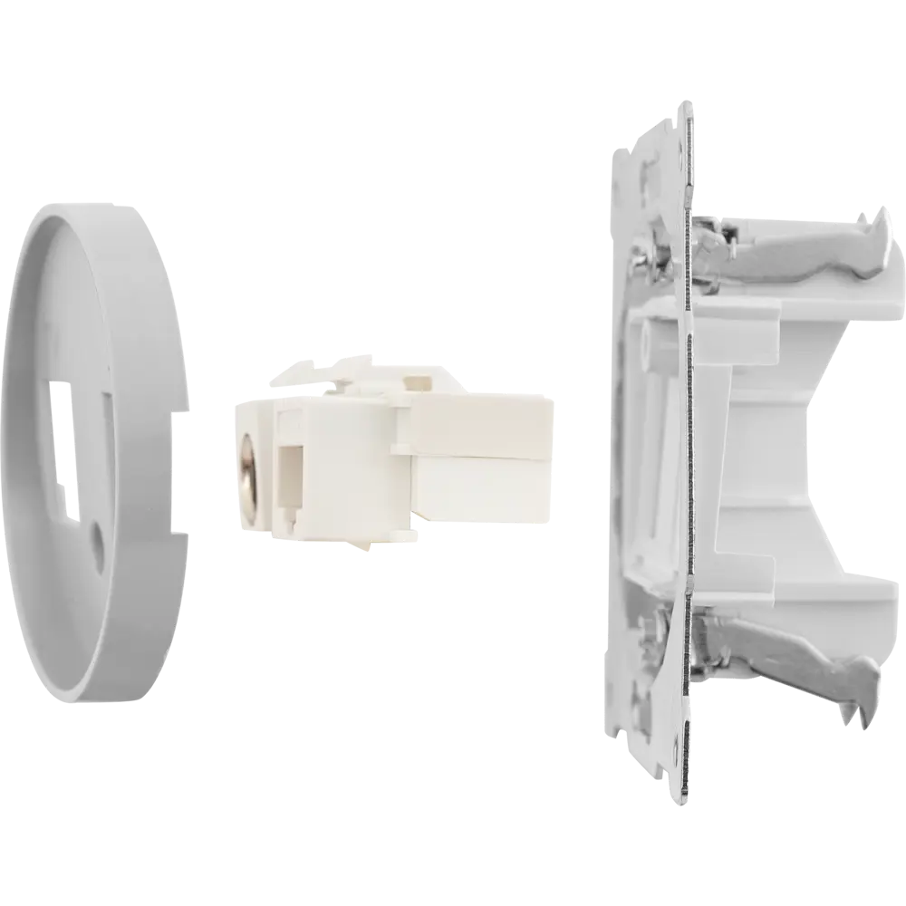 Розетка двойная антенна/компьютер TV/RJ45 кат.5e встраиваемая Onekeyelectro 1E20811302 цвет серый 84684124 STLM-2089493 Florence - Вид №4
