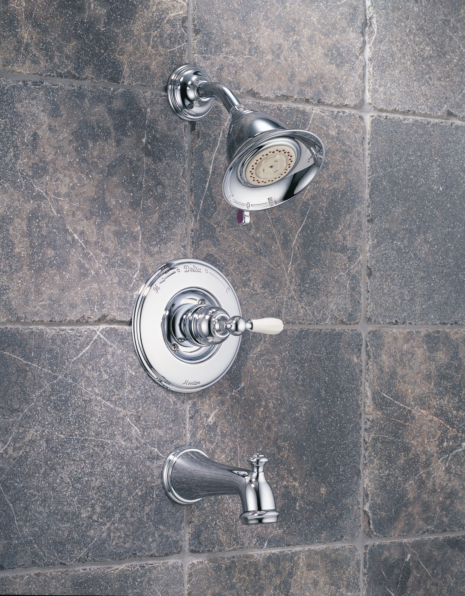 T14455-NCLHP Панель Monitor® 14 Series для ванны и душа - без ручки Delta Faucet Victorian Жемчужный никель и хром - Вид №1