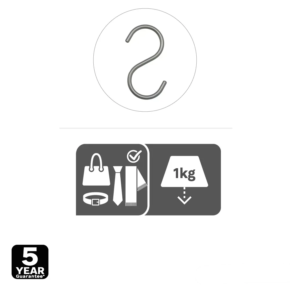 Крючок KONSENSA 5.5 см металл цвет серебро 2 шт. 89388853 STLM-2050692 Крючок металлический - Вид №3