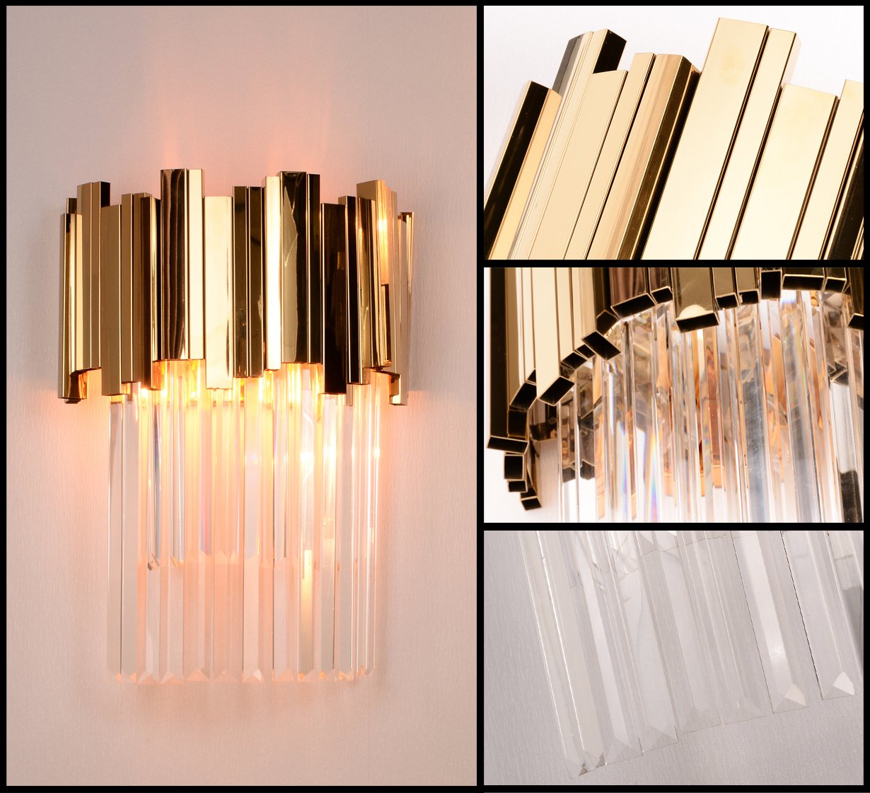 Светильник настенный золотистый Barclay A1 BRWL7026 DELIGHT COLLECTION  00-3882859 Золото  - Вид №1