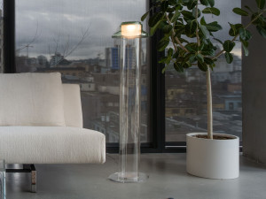 Стеклянный торшер