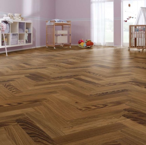 Паркет Ёлка Meister PS 400 Stab 8031 Закопченый Дуб Натур с брашью (Текстурированная) 500х100 мм 2300200051 - Вид №10