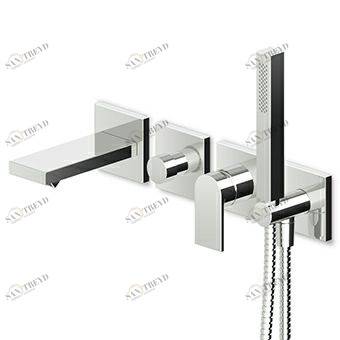 ZHI451 - R97913 Встраиваемый однорычажный смеситель для душа для ванны с настенным переключателем, ручной душ Z94178, гибкий 1500 мм, соединения. Zucchetti Him 