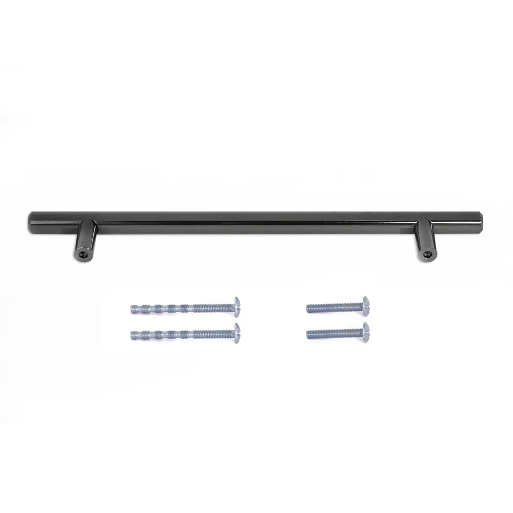 86899631 Ручка-рейлинг мебельная Prz металл D12 160 мм цвет черный никель STLM-1011414 PALLADIUM  - Вид №1