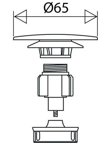 043000 000 00  Крышка клапана digiclic, корзина фильтра, нержавеющая сталь Valentin  - Вид №2