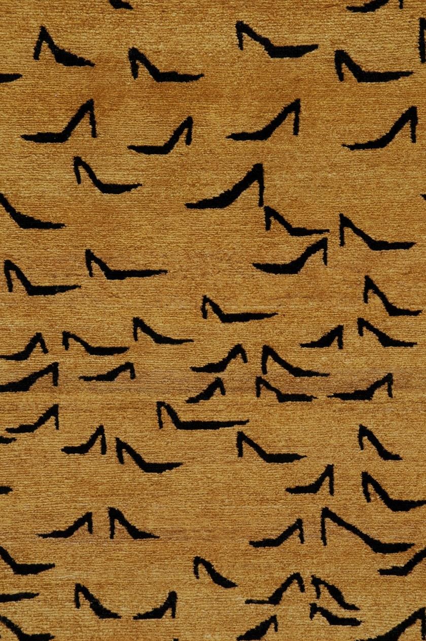 I + I Прямоугольный ковер из шелка и хлопка с рисунком Wild furs Tg 02  - Вид №1