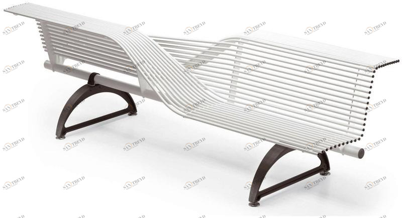 Metalco Стальная скамья со спинкой в ​​современном стиле sun-id-1451474