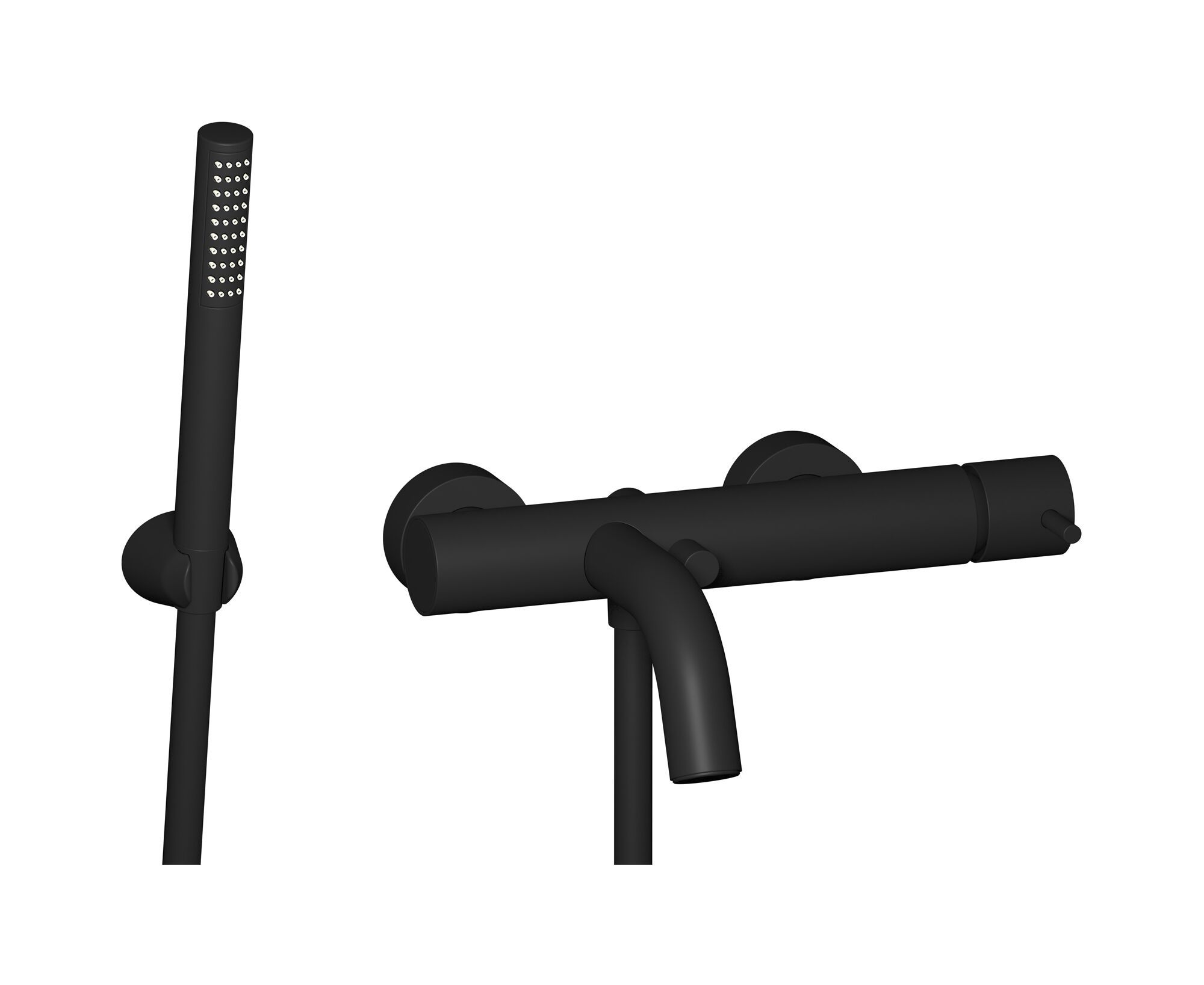 Настенный смеситель для ванны с ручным душем IB Милан Турин ARCH-00014917 - Вид №3