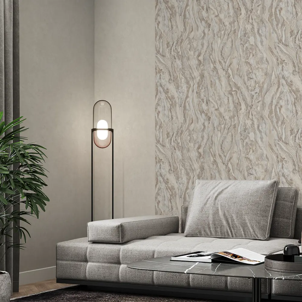 Обои флизелиновые Palitra Home Onyx бежевые 1.06 м HC71793-24 STLM-2037729 - Вид №3