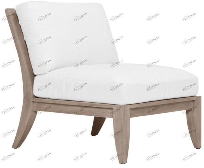 JANUS et Cie Большой центральный модуль из тика для модульного дивана Relais sun-id-1412646