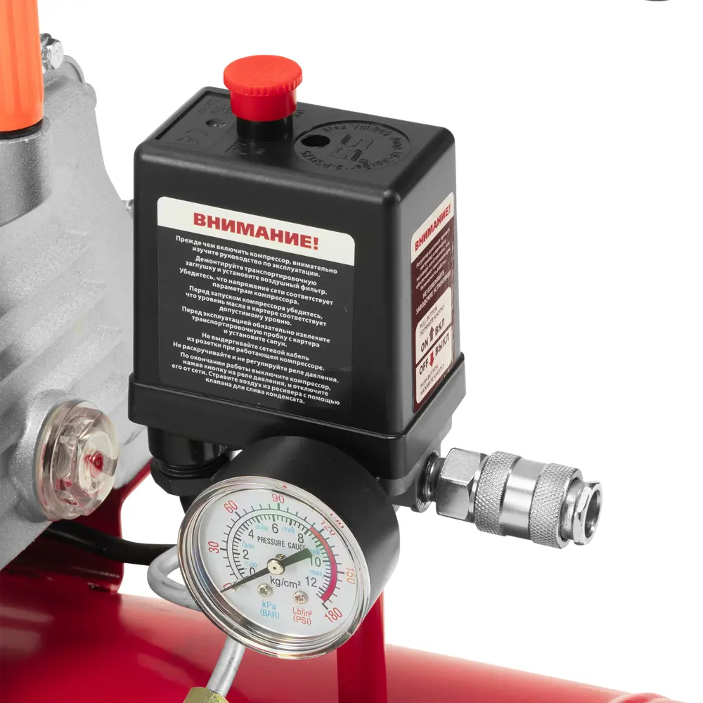 Компрессор сетевой поршневой масляный Kronwerk 58105, 50 л 220 л/мин STLM-2185706 - Вид №12