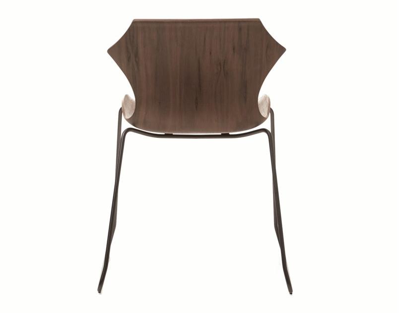 BassamFellows Штабелируемое кресло-санки из стали и дерева Petal Cb-29sl - Вид №4