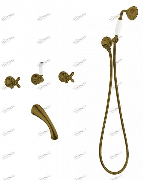 Смеситель MIGLIORE Princeton Plus ML.PRP-8018.BR для ванны/душа - бронза 